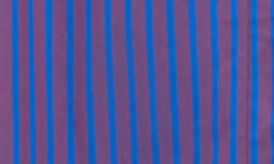Staud Joan Stripe Maxi Shirtdress In Purple