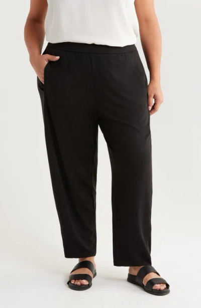 Eileen Fisher Jersey Ankle Lantern Pants In Black
