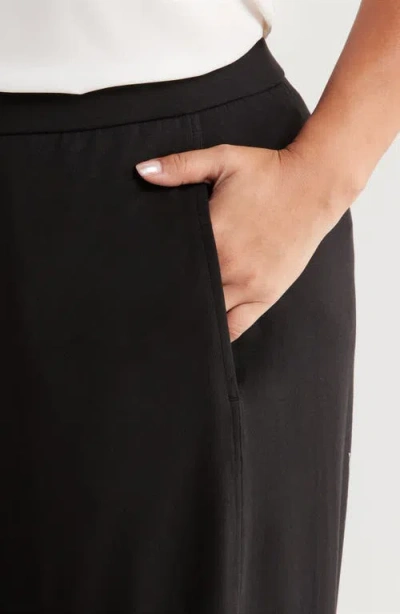 Eileen Fisher Jersey Ankle Lantern Pants In Black