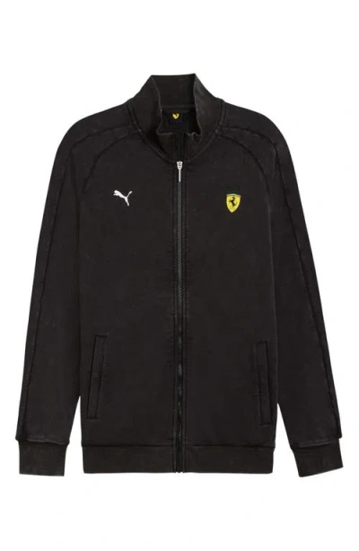 Puma Ferrari T7 Cotton Jacket In Black