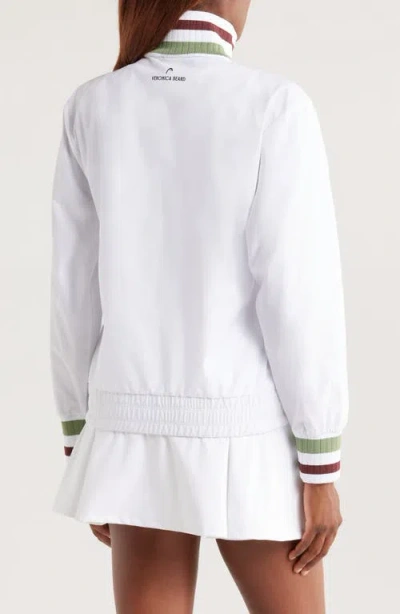 Head Front Zip Track Jacket In White