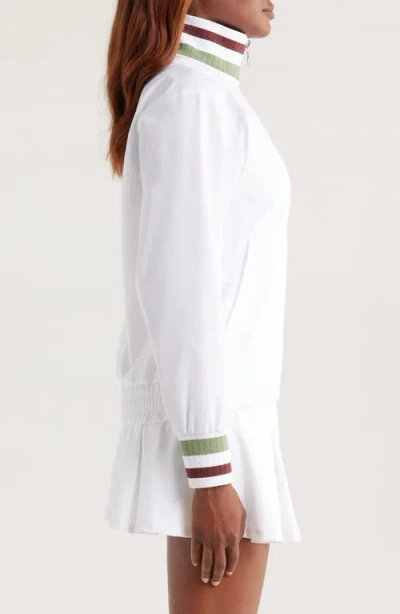 Head Front Zip Track Jacket In White