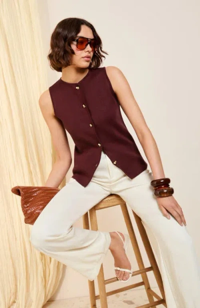 Friends Like These Gold Button Knit Vest