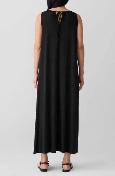Eileen Fisher Sleeveless Jersey Maxi Dress In Black