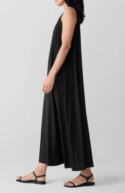 Eileen Fisher Sleeveless Jersey Maxi Dress In Black