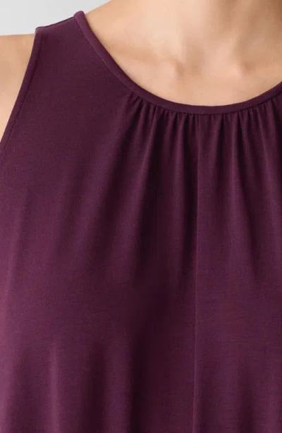 Eileen Fisher Sleeveless Jersey Maxi Dress In Purple