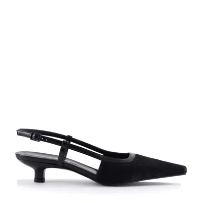 Notabene Women's Elena Slingback Stilettos, Black Cow Hair