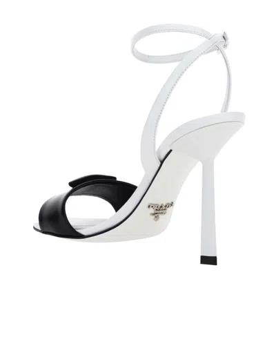Prada Logo Detailed Ankle Strap Sandals