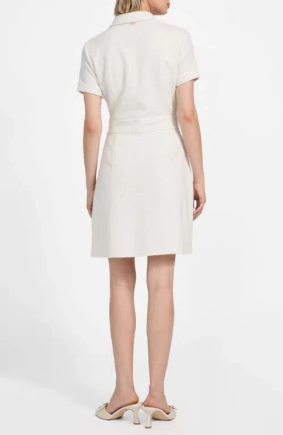 Guess Tamara Metallic Tweed Minidress In White