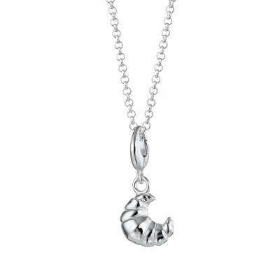 Lily Charmed Women's Sterling Silver Croissant Charm Necklace