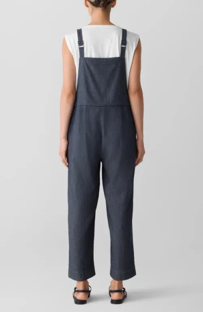 Eileen Fisher Ankle Denim Jumpsuit In Blue