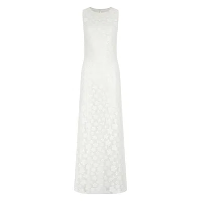 Fickle Hearts Women's Poppy Ecru White Sleeveless Maxi Dress