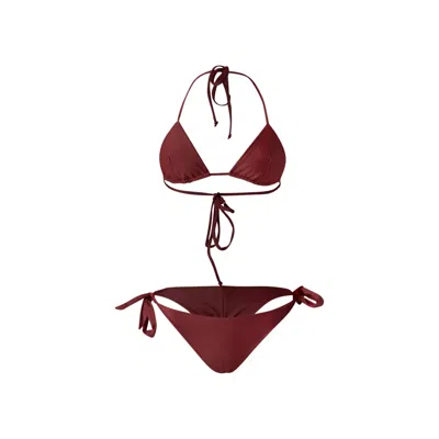 Enxhaline Women's Red Zalea Bikini Set In Burgundy  Color