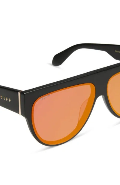 Diff Georgie 58mm Gradient Shield Sunglasses In Black