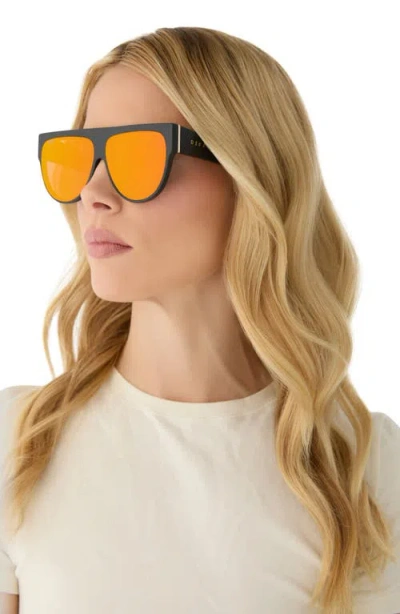 Diff Georgie 58mm Gradient Shield Sunglasses In Black