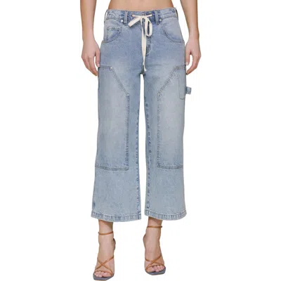 Avec Les Filles Drawstring Crop Jeans