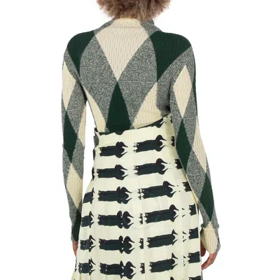 Burberry High-neck Argyle Knit Jumper In Multi