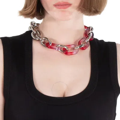 Rabanne Paco  Oversized Chain Link Logo-engraved Resin Necklace