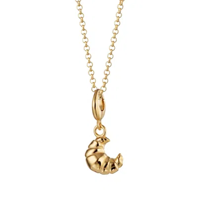 Lily Charmed Women's Gold Plated Croissant Charm Necklace