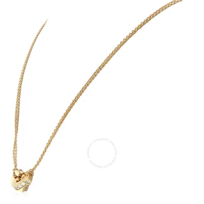 Ferragamo Double Gancini Pendant Necklace With Crystals