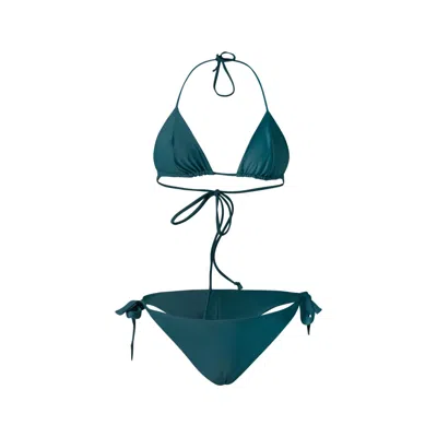 Enxhaline Women's Green Zalea Bikini Set In Dark Cyan Color