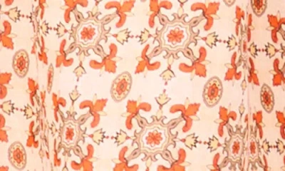 Ted Baker Mixed Geo Print Linen Midi Dress