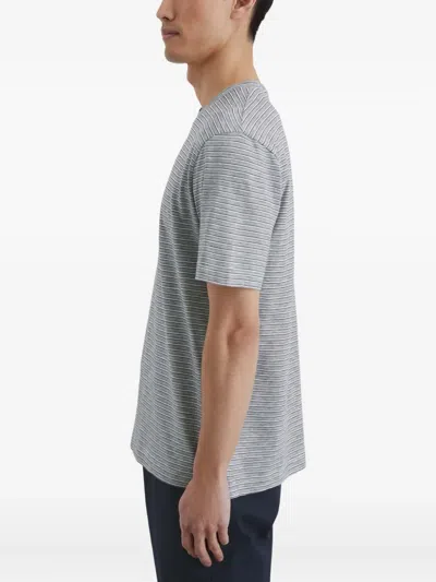 Marc O'polo Striped Crew-neck T-shirt In Black