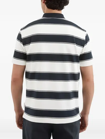 Marc O'polo Striped Polo Shirt In White
