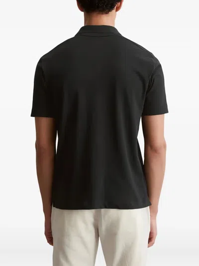 Marc O'polo Textured Polo Shirt In Black