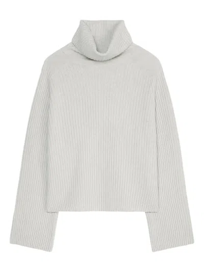 Marc O'polo Turtleneck Ribbed Jumper In Gray