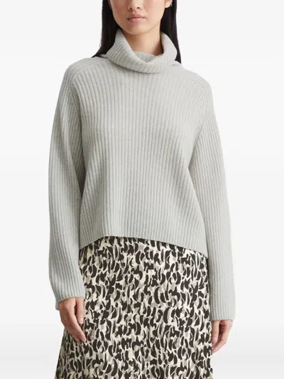 Marc O'polo Turtleneck Ribbed Jumper In Gray