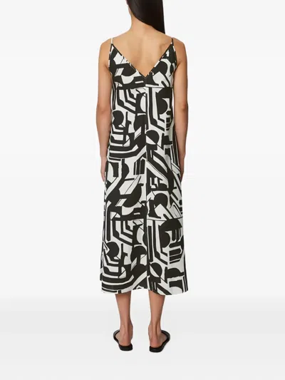 Marc O'polo Abstract-print Midi Dress In Multi