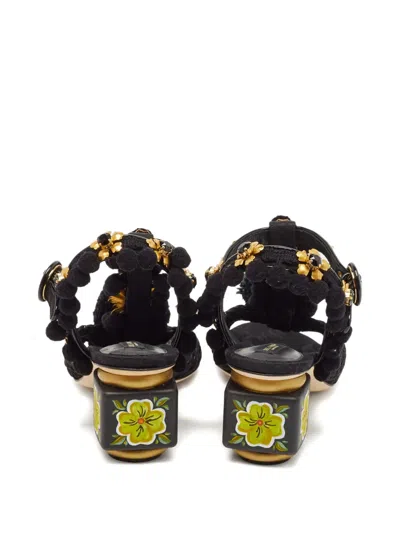 Pre-owned Dolce & Gabbana 55mm Leather Heeled Sandals