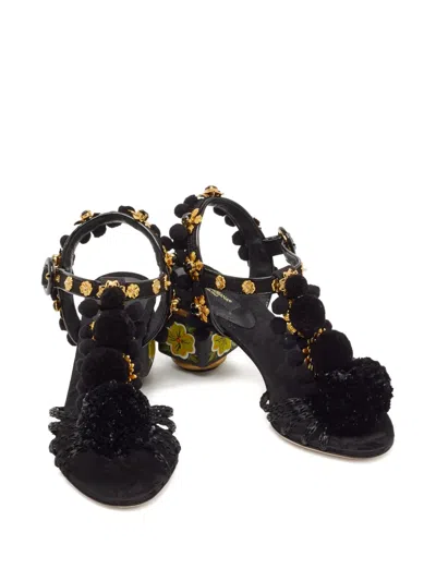 Pre-owned Dolce & Gabbana 55mm Leather Heeled Sandals