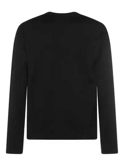 Moschino Bear Embroidered Crewneck Sweater In Black