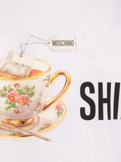 Moschino Teacup-print T-shirt In White