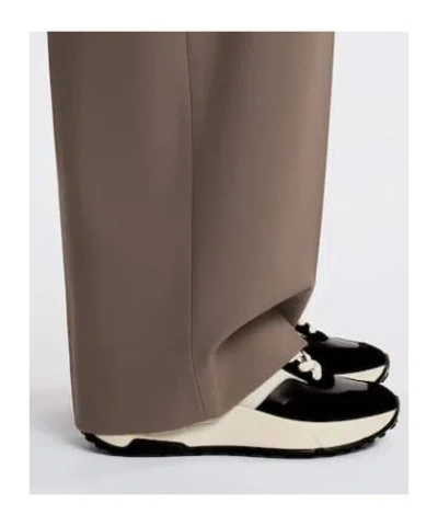 Hogan Suede And Nappa Leather Sneakers With Contrast Panel In Neutral