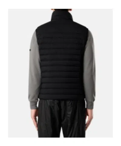 Stone Island Down Vest With Seamless Feather Tunnels And Anti-drop In Black