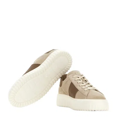 Hogan Low Top Sneakers Round Toe In Brown