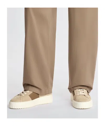 Hogan Low Top Sneakers Round Toe In Brown