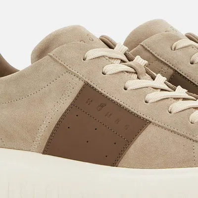 Hogan Low Top Sneakers Round Toe In Brown