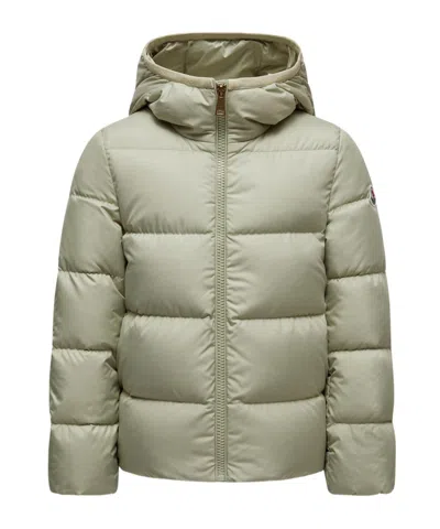 Moncler Long Sleeve Down Jacket In Metallic