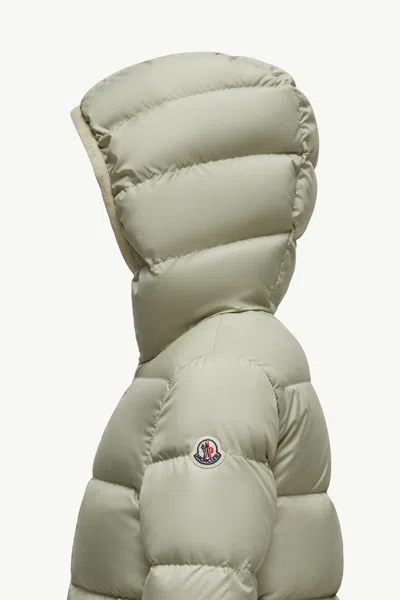 Moncler Long Sleeve Down Jacket In Metallic