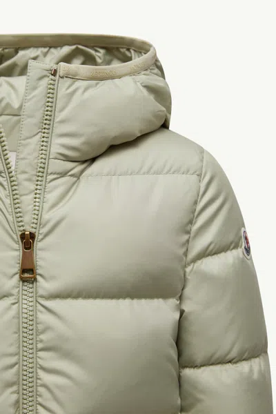 Moncler Long Sleeve Down Jacket In Metallic