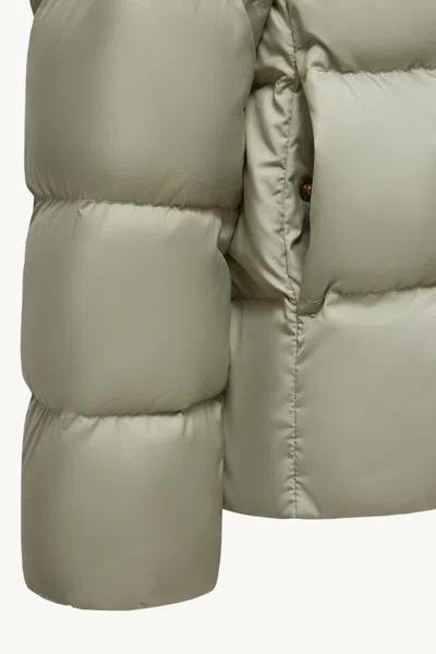 Moncler Long Sleeve Down Jacket In Metallic