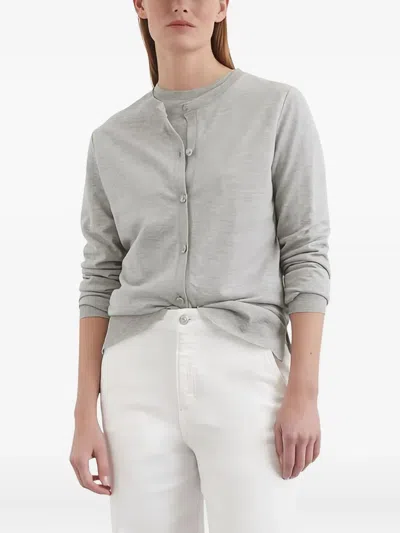 Marc O'polo Button-up Cardigan In Gray