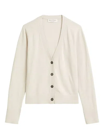 Marc O'polo Button-front Cardigan In Neutral