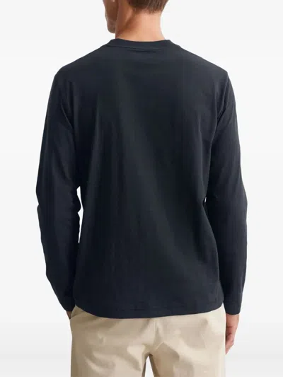 Marc O'polo Long-sleeve Chest-pocket T-shirt In Blue