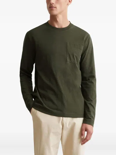 Marc O'polo Long-sleeve Pocket T-shirt In Green