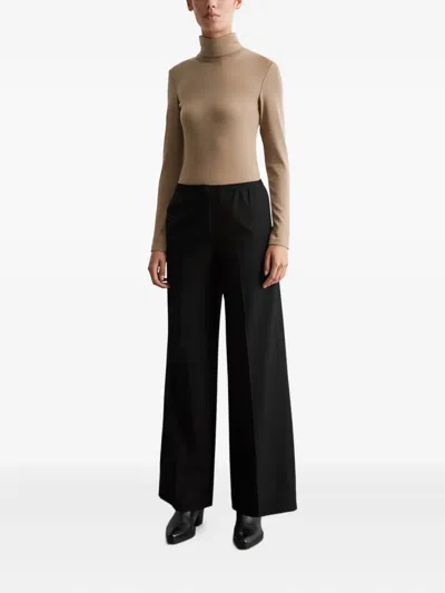Marc O'polo Pressed-crease Trousers In Black
